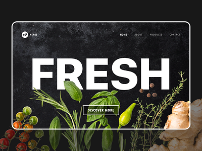 Fresh Herbs Landing page concept