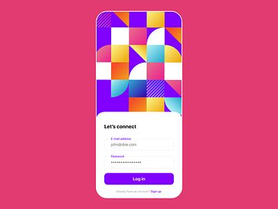 Mobile Authentication screen android concept design illustration ios mobile ui ux