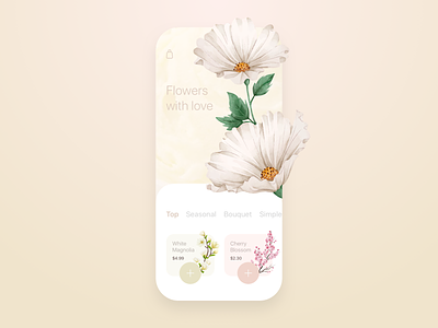 Flower Shop Mobile app concept android colors concept design flowers ios mobile nature pastel shop ui ux