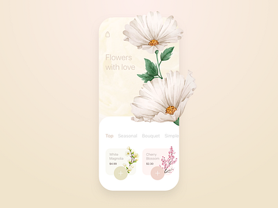 Flower Shop Mobile app concept