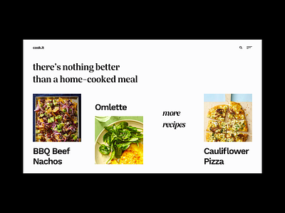Cooking app concept app concept cooking design minimalistic recipes responsive ui ux web