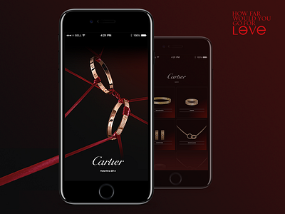 Cartier - Valentines app cartier ios jewellery love luxury ui ux valentines
