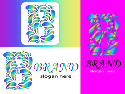 b abstract letter logo