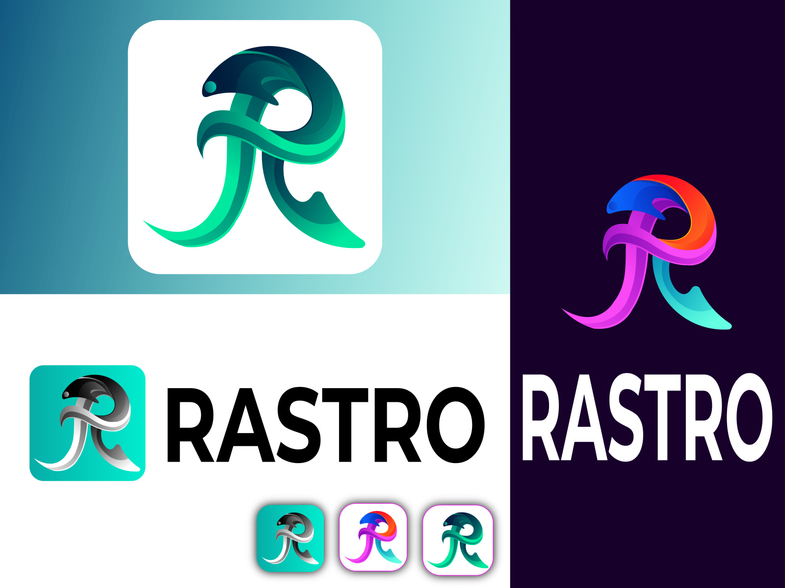 R 3D ABSTRACT LETTER LOGO by rahman ahsanur on Dribbble