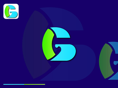 G 3d abstract letter logo