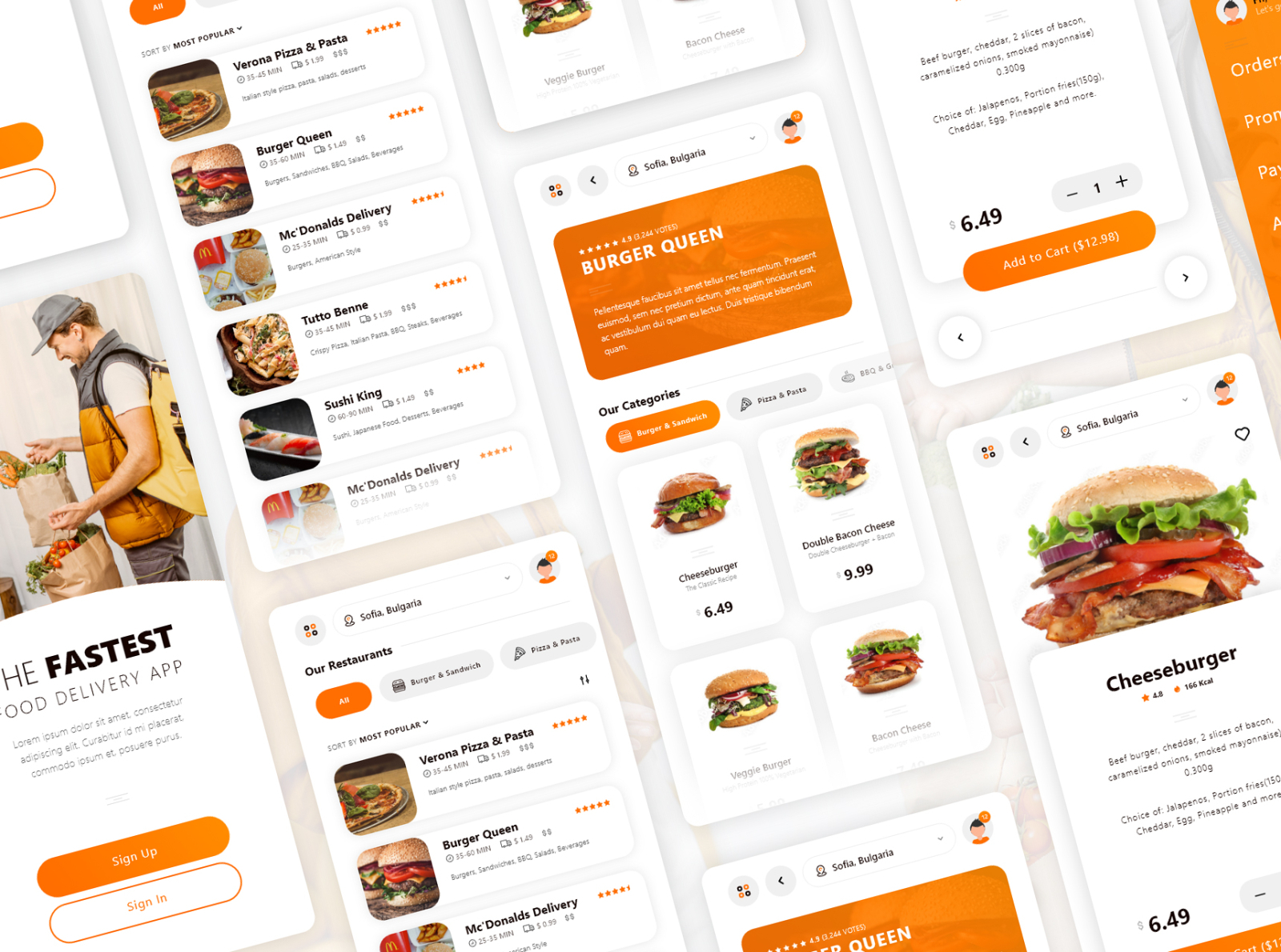 Food Delivery App by Ivan Adamov on Dribbble