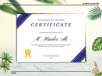 Certificate design graphic design