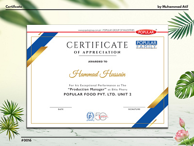 Certificate design