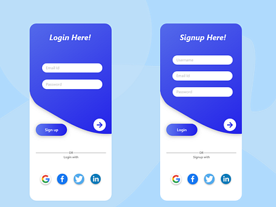 Basic Login UI by Ankit Bhushan on Dribbble