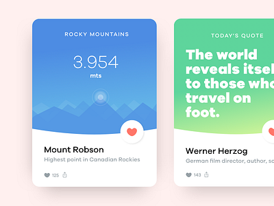 Travel App Cards