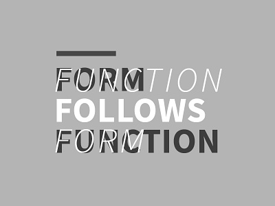 Form/Function adage form function typography