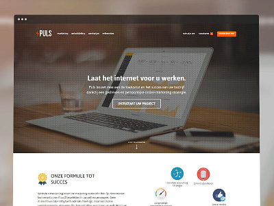 Puls Marketing Homepage hero homepage marketing ui ux