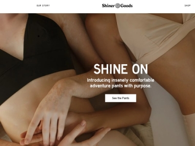 Shiner Goods comfortable pants app branding design icon illustration logo typography ui ux vector