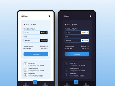 Biscrow Crypto Escrow App app application branding crypto crypto app crypto escrow crypto escrow web app daily ui daily ux design escrow escrow app ui ux web app web3 app web3 application