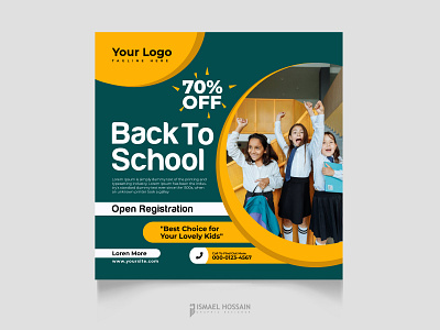 Back To School Social Media Banner Design brochure