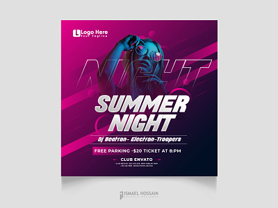 Summer Night Social Media Banner Design show