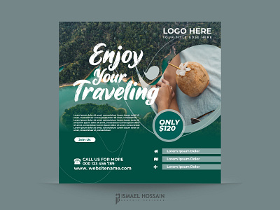 Traveling Social Media Banner Design advertising