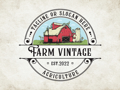 Farm vintage Badge Logo design badge