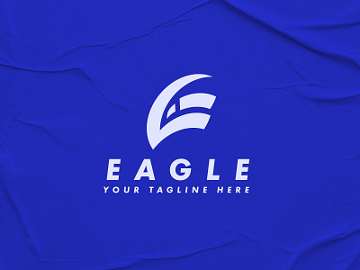 Letter E with Eagle icon logo design freedom