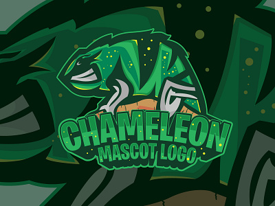 Chameleon Mascot logo design art