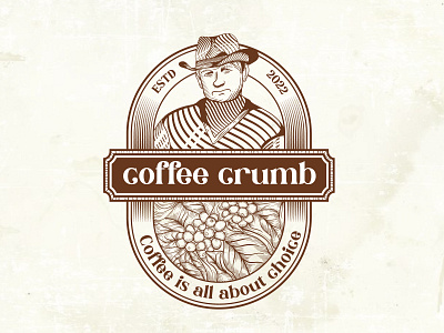 coffee farm vintage logo design food
