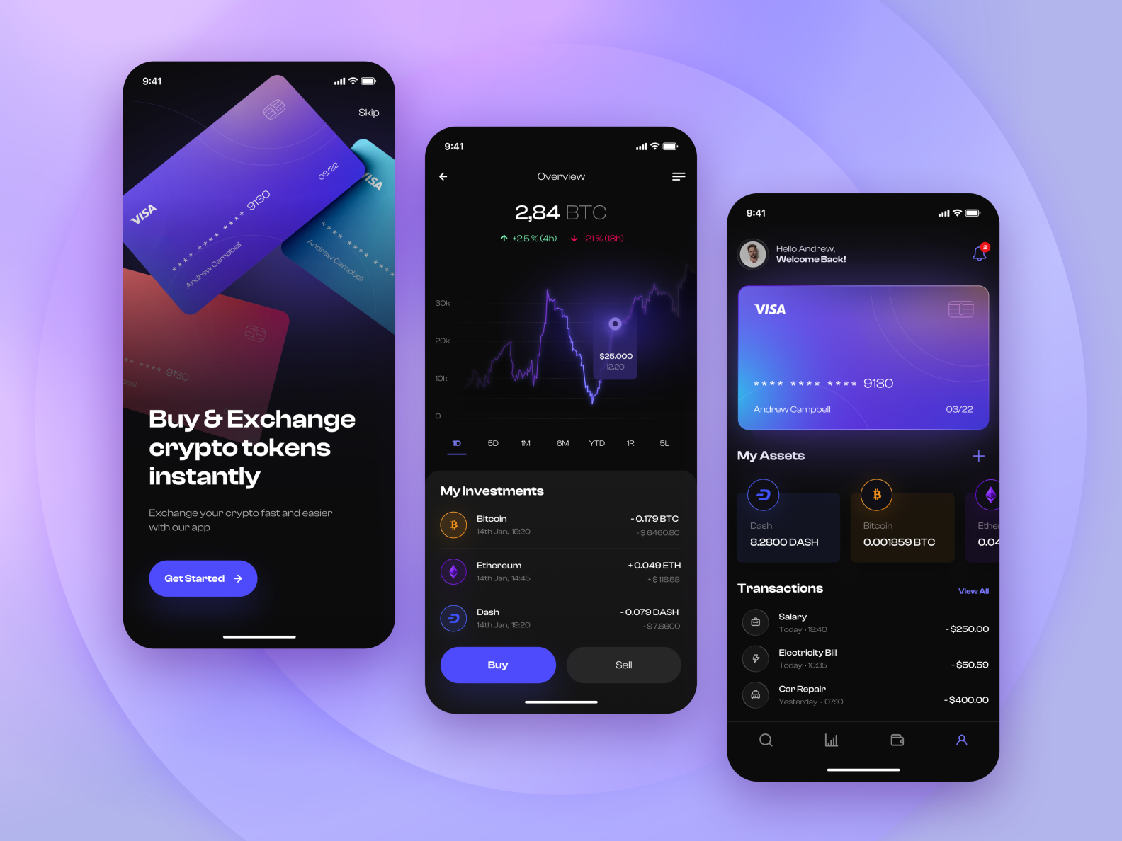 Cryptocurrency Exchange App by Kamila Ochenkowska for Riotters on Dribbble