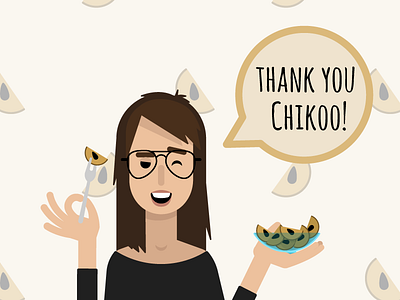 Fruit Salute! avatar chikoo debut hello illustration self portrait