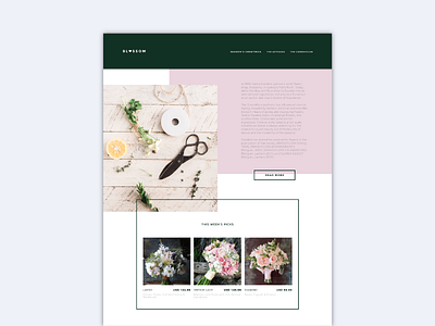 Flower E-commerce - UI Exploration desktop e commerce experiment flower interface pastel typography ui ux web