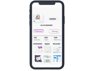 user profile design.... ui