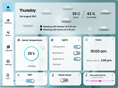 HOME MONITORING DASHBOARD 3d animation branding graphic design logo motion graphics ui