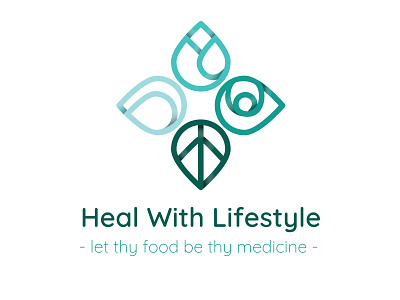 Logo - Heal With Lifestyle branding design food graphic design health illustration logo typography vector