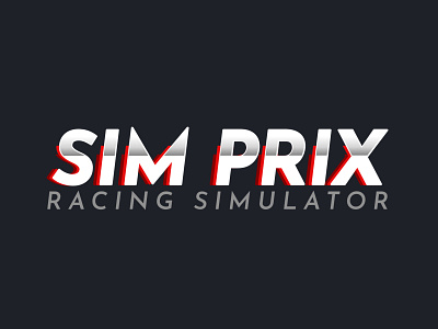 Logo - SIM PRIX branding design gaming graphic design illustration logo racing simulator typography vector