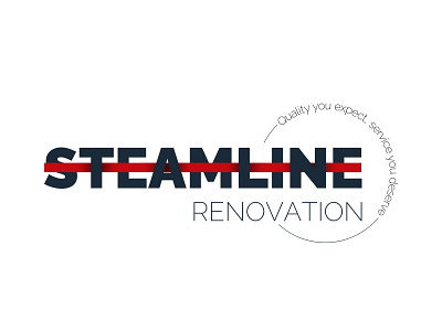 Logo - Steamline Renovation branding design graphic design home house illustration logo renovation typography vector work