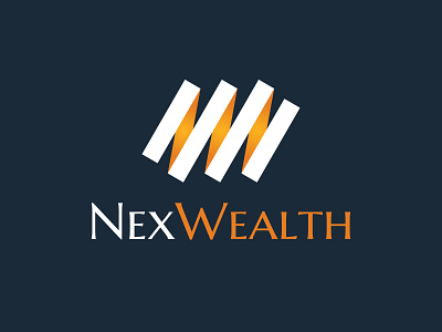 Logo - NexWealth branding design graphic design illustration logo management typography vector wealth