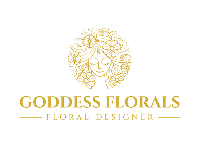 Logo - Goddess Florals bouquet branding design flower graphic design illustration logo typography vector wedding