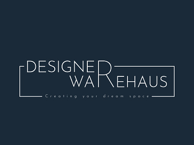 Logo - Designer Warehaus branding company decoration design designer graphic design illustration interior letter logo luxury typography vector