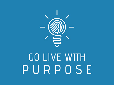 Logo - Go Live With Purpose branding design graphic design illustration lighting live logo non profit organization print purpose typography vector with