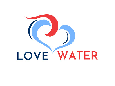 Logo - Love Water bottle branding business design drink food graphic design illustration logo love shop typography vector water