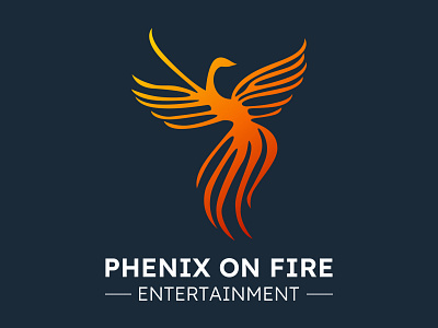 Logo - Phenix On Fire audiovisual branding business company design entertainment fire graphic design illustration logo phenix typography vector