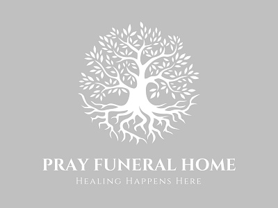Logo - Pray Funeral Home branding company creativity design funeral graphic design heritage home illustration life logo tree typography vector