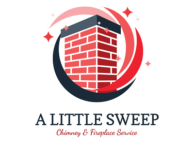 Logo - A Little Sweep branding business chimney design fireplace graphic design illustration little logo sweep typography vector