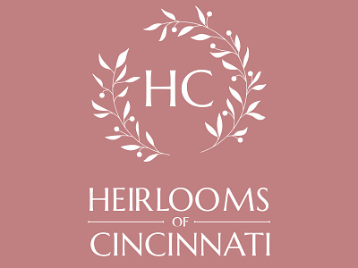 Logo - Heirlooms of Cincinnati branding chic design graphic design home house illustration logo mortage pink real estate rent typography vector