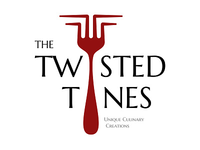 Logo - The Twisted Tines branding chef creations culinary design eat food fork graphic design illustration logo typography unique vector