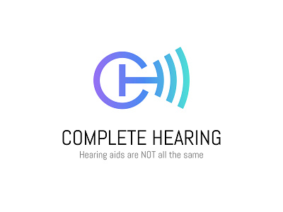 Logo - Complete Hearing branding complete design gradient graphic design hearing illustration logo typography vector