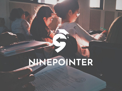 Logo - Ninepointer branding design education graphic design help illustration learn logo student study typography vector