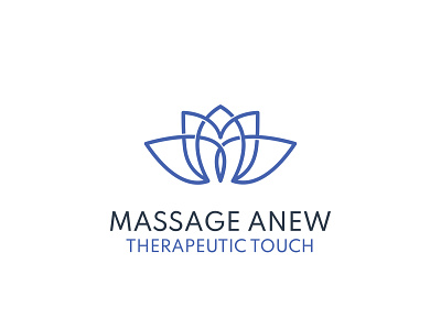 Logo - Massage Anew branding design graphic design illustration logo massage professional relax sophisticated therapeutic touch typography vector zen
