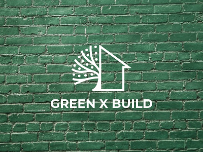 Logo - Green X Build branding construction design ecology graphic design green illustration logo nature renovation typography vector