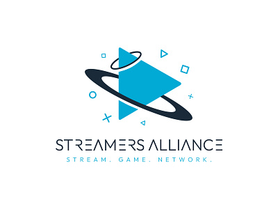 Logo - Streamers Alliance branding design game gamer gaming graphic design illustration logo network play steaming stream streamer typography vector