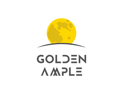 Logo - Golden Ample aesthetic branding calm commercial design font gold graphic design illustration logo modern moon simple typography vector yellow