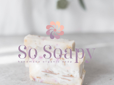 Logo - So Soapy branding design flowery fruity graphic design handmade illustration logo scent soap typography vector